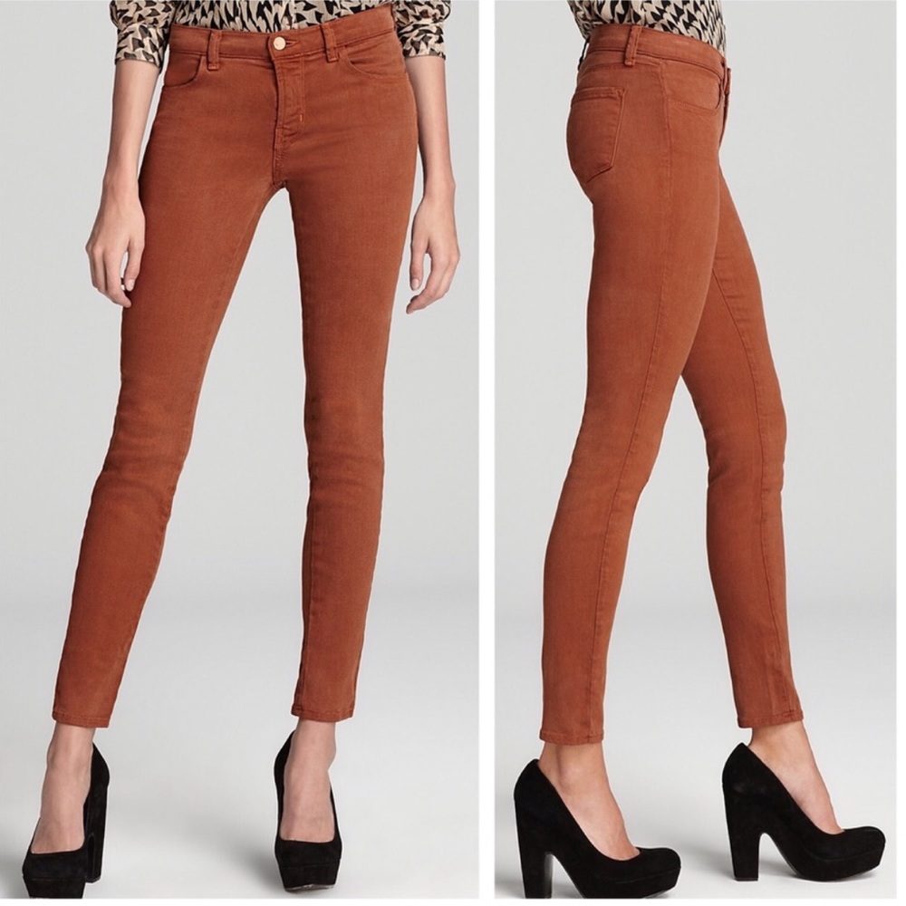 J Brand 620 Bourbon Mid-Rise Super Skinny Jeans